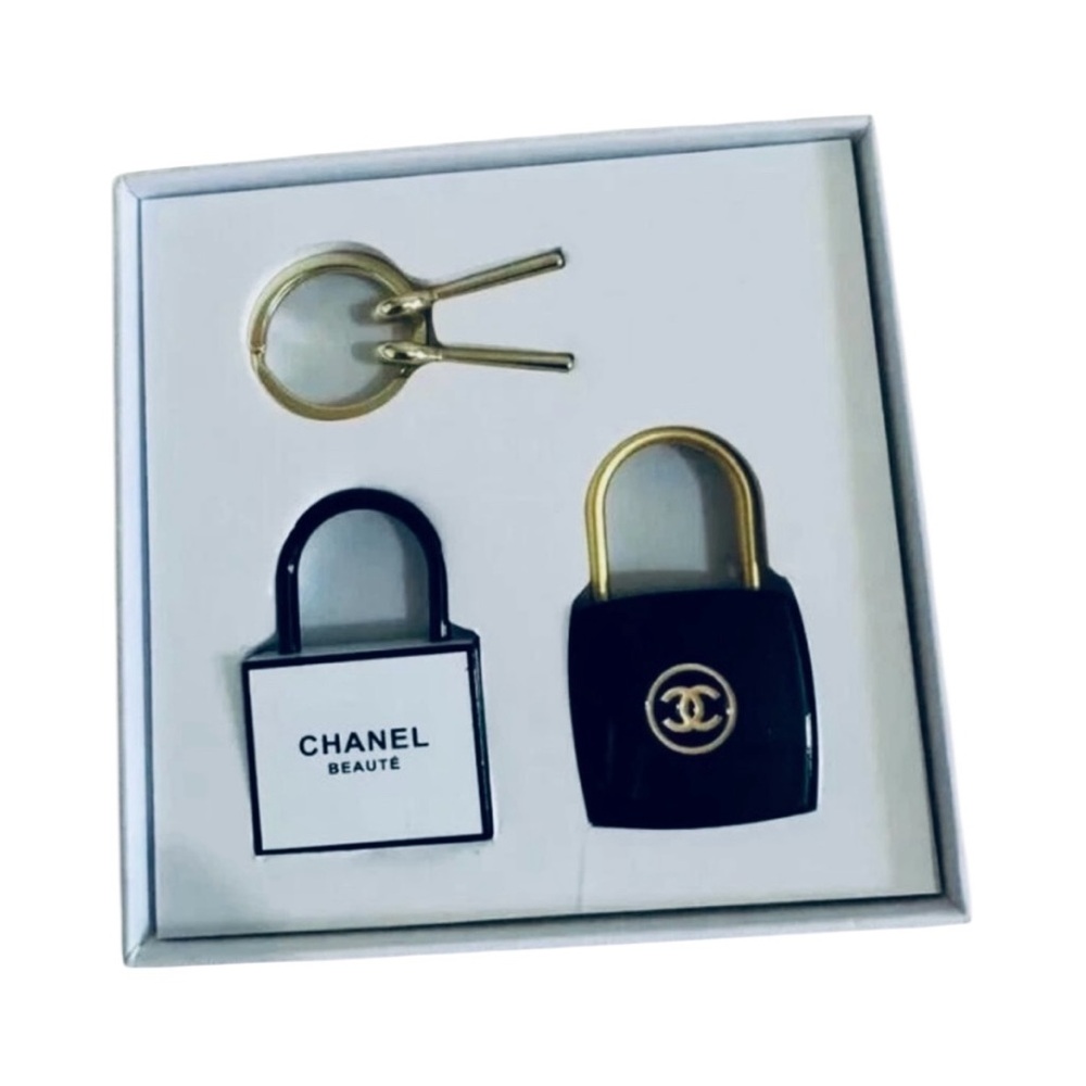 Chanel Black White Locks with Keys Brand New Sealed Box